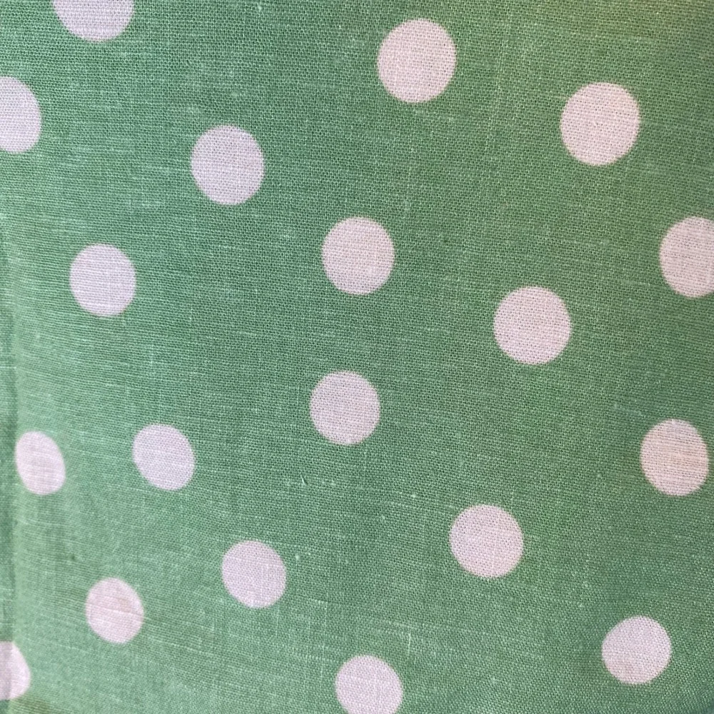 Fashion & Best Crop Top Women XL Green White‎ Polka Dot Rockabilly Pinup Picnic